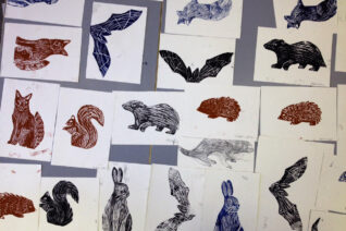 Orla Bates 3 Irish Mammal Block Prints Orla Bates 3 Irish Mammal Block Prints